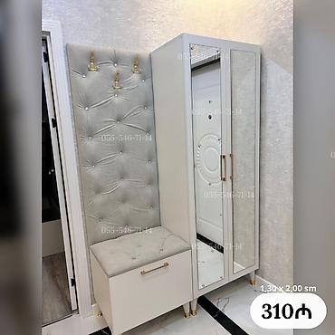 Dəhliz üçün künc dəsti – asılqan, oturacaq və şkaf kombinasiyası