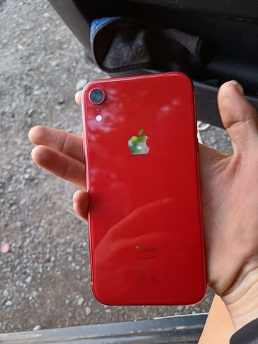 Apple iPhone: IPhone Xr, Б/у, 128 ГБ, Красный, Чехол, Кабель, 80 %