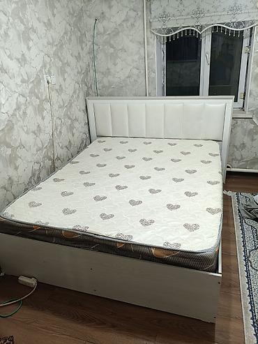 Керебеттер: Двухспальная кровать с подъемным механизмом и коробом для хранения. - — 1