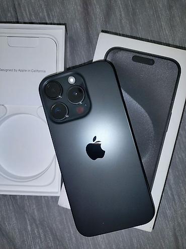 ps5 pro бишкек: IPhone 15 Pro, Колдонулган, 256 ГБ, Black Titanium, 84 % — 1