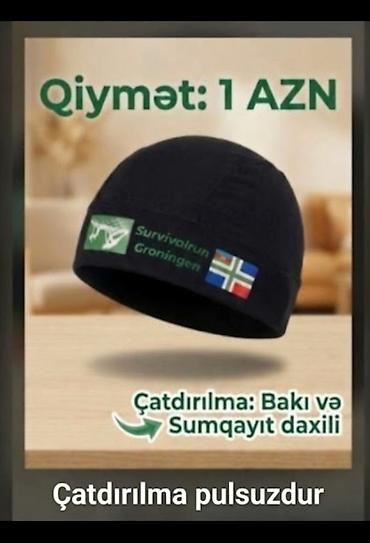 Şəxsi əşyalar: Qara papaq – “Survivalrun Groningen” yazılı və bayraq nişanlı model. - — 1