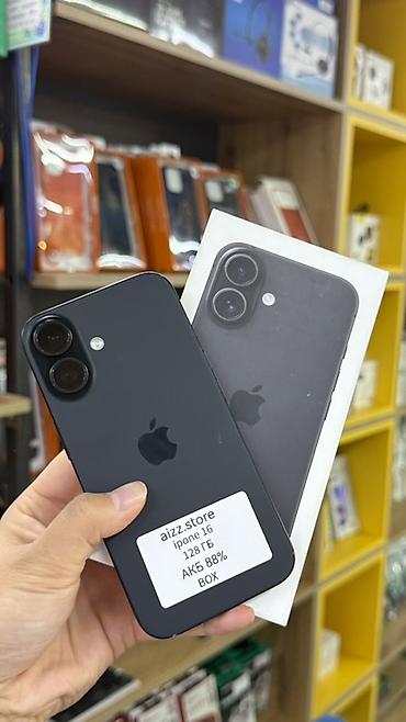 Мобильные телефоны и аксессуары: Apple iPhone 16, 128 ГБ, черный - Память: 128 ГБ - Емкость — 3