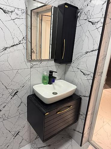 тумба для мойки: Hamam üçün asma mebel dəsti 100azn Tərkib: - Kvadrat formalı divar — 7