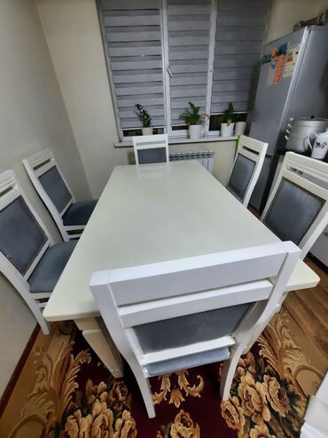 изготовление кухонной мебели: Кухонный Стол, цвет - Белый