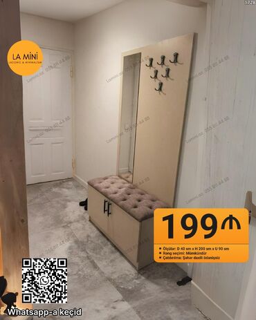 ремонт шкафов купе: Açılan, 2 qapılı Düz dolab, Dolab-asılqan