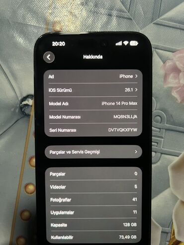 Apple iPhone: IPhone 14 Pro Max, 128 GB, Graphite, Face ID — 10