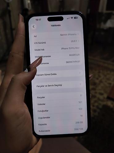 15 pro max: IPhone 15 Pro Max, 256 GB, Natural Titanium, Simsiz şarj — 4