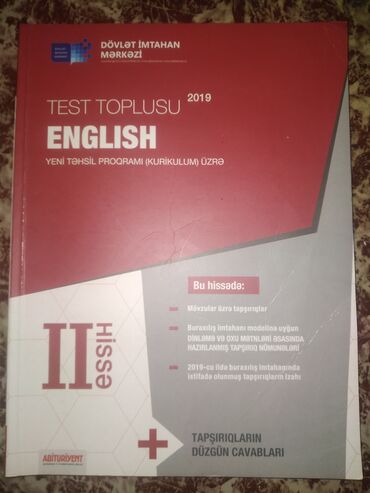 2019 ingilis dili test toplusu: English test toplusu(2019)-2 hisse yeni tehsil proqramm(kurrikullum)