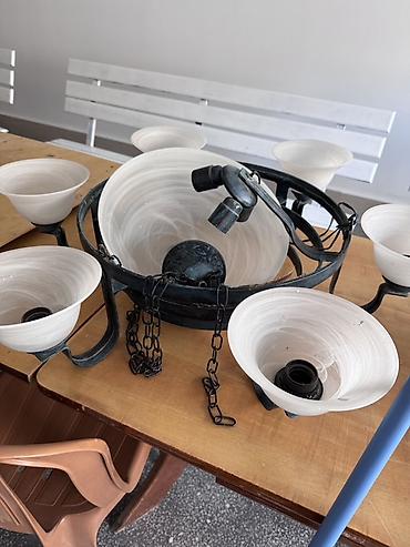 İşıqlandırma: Çılçıraq, 6 lampa, Metal — 2