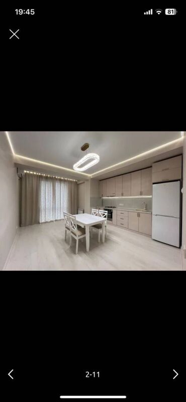 квартира керек ош базар жактан: 2 комнаты, 67 м², Элитка, 2 этаж, Евроремонт