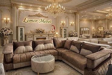 Sifarişlə divan dəstləri: Luks dizaynlı künc divan dəsti - Klassik və modern interyerlərə — 2