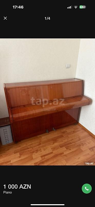 Klavişli alətlər: Upright pianino – GEYER markası - Korpus: parlaq cilalı ağac finişi — 4