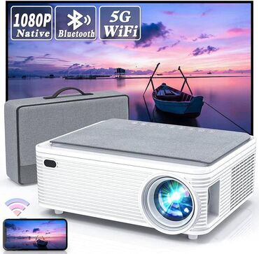 лампа проектор: Проектор THREE ANTS Full HD 4K 5G WiFi Bluetooth 250ANSI видеопроектор