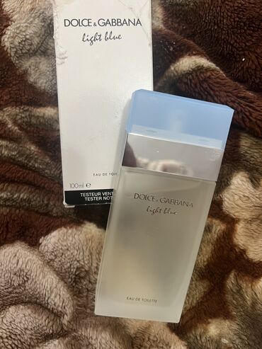 Парфюмерия: Лайт блю тестер
Dolce&Gabbana light blue 
Без 10 мл, остаток 90 мл