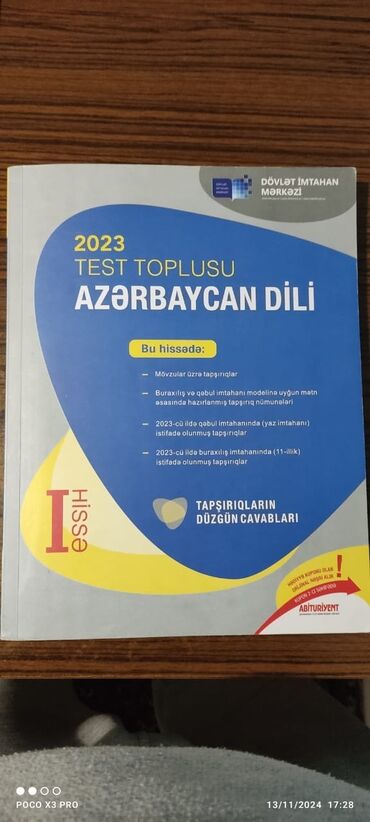 2 ci sinif ana dili kitabi pdf: Azərbaycan dili Testlər 11-ci sinif, 1-ci hissə, 2023 il