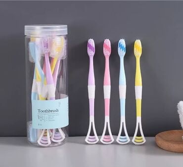Другое: Корейская зубная щётка со скребком для чистки языка 👅 бактерии не