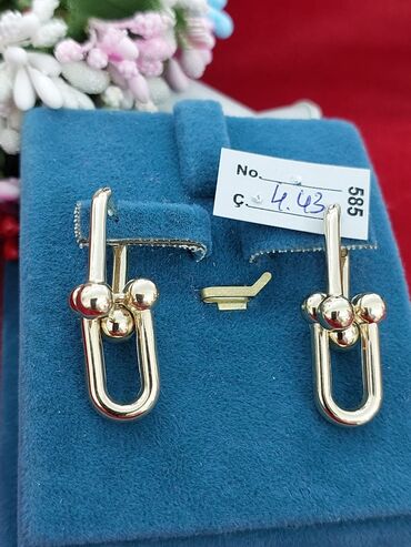 tiffany baku цены: Серьги, Tiffany, Желтое золото, 585 проба, 443 г, Бесплатная доставка