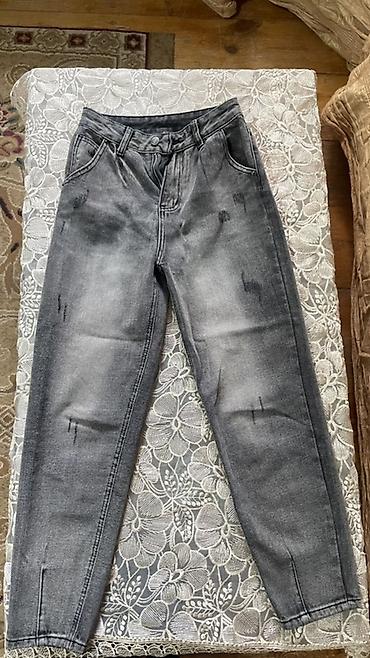 t shirt: Boz rəngli denim cins şalvar 26 razmer birdefe geyinilib - Stil — 1