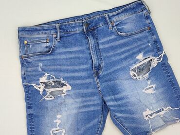 Męskie szorty dżinsowe American Eagle w kolorze niebieskim. Szorty
