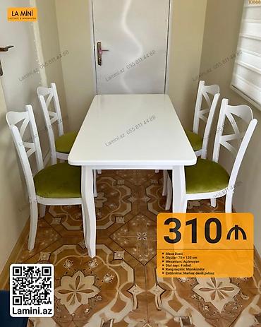 Ev və bağ: Masa dəsti – La Mini - Komplekt: 1 ədəd masa + 4 ədəd stul - Ölçü — 1