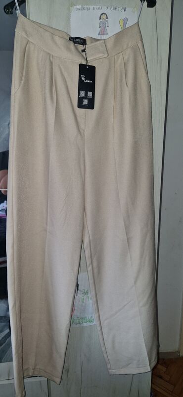 waikiki crne pantalone: M (EU 38), Visok struk, Zvoncare