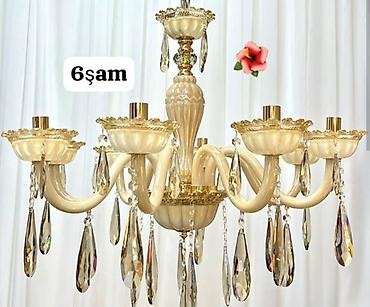 İşıqlandırma: Çılçıraq, 6 lampa, Şüşə — 1