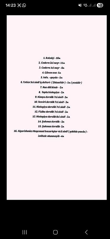 Тесты: Kitablar bezileri yenidir bezileri ise az istifade olunub bir çoxunun — 3
