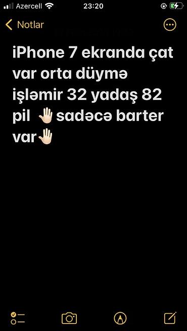 15 pro 256 gb: IPhone 7, 32 GB, Qara, Qırıq — 1