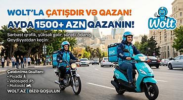 Əməkdaş axtarışı (vakansiyalar): Sürücü-kuryer tələb olunur, Şəxsi nəqliyyat vasitəsi ilə, Ayda 2 dəfə ödəniş, Təcrübəsiz — 1