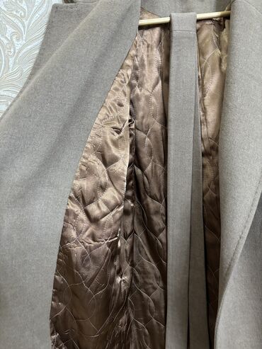 Пальто: Пальто, Классика, Кашемир, Длинная модель, С поясом, Двубортная модель, С утеплителем, XL — 4