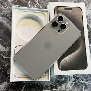 iphone cr: IPhone 15 Pro Max, Б/у, 256 ГБ, Natural Titanium, Чехол, Коробка, 84 % — 1
