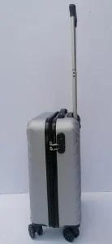 Putni koferi i torbe: Tvrdi ručni kofer na točkiće – srebrni - Materijal: čvrsta — 22