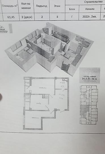 земельный дом: 2 комнаты, 63 м², Элитка, 8 этаж, ПСО (под самоотделку) — 3