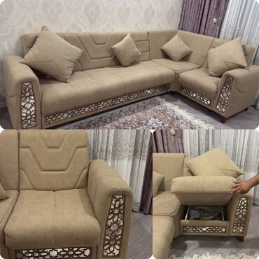 Sifarişlə çarpayılar: Künc divan, İşlənmiş, Açılan, Bazalı