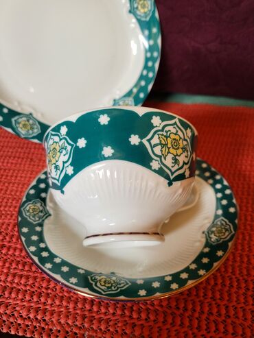 Kuhinjski setovi: Set memacki porcelan Lettin 70te. Set perfektan. pozlata — 6