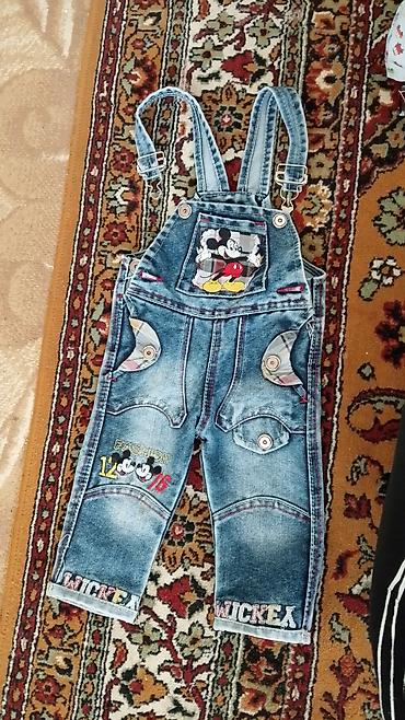 masın oyunları: Uşaq üçün cins kombinezon - Material: klassik mavi yuyulmuş denim - — 1