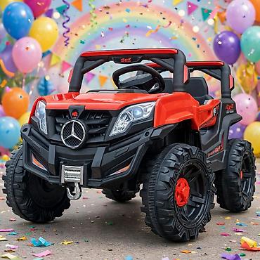 Uşaq üçün elektrik maşınları: Uşaq Elektromobili – Qırmızı 4x4 - Pultla idarəetmə: valideyn nəzarəti — 2