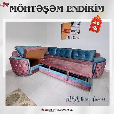 Divanlar: Künc divan, Yeni, Açılan, Bazalı, Parça, Ödənişli çatdırılma — 6