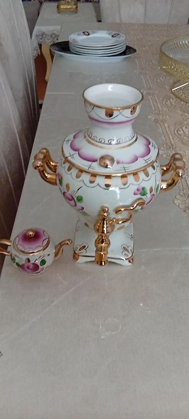 yonca sep: Porcelan samovar dəsti - Material: yüksək keyfiyyətli porcelan - Rəng — 5