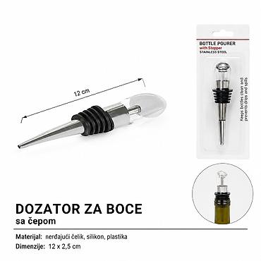 KMT čep za vino od nerđajućeg čelika 5404937 Praktičan čep/dozator za
