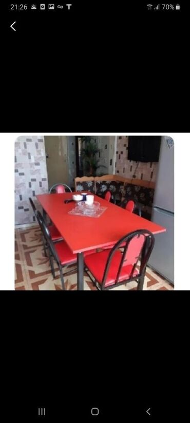 Masa və oturacaq dəstləri: Stol stul tek ve Komplekt Wekilde 4 neferlik Parca ile 120 azn 4 — 9