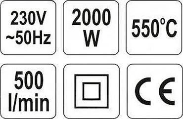 Fenovi za vreli vazduh: YATO YT-82286 industrijski fen za vrući vazduh - Snaga: 2000 W - — 9
