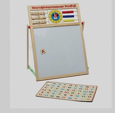 Оюнчуктар: Двусторонняя обучающая доска-мольберт WordPad - Материал: дерево — 1
