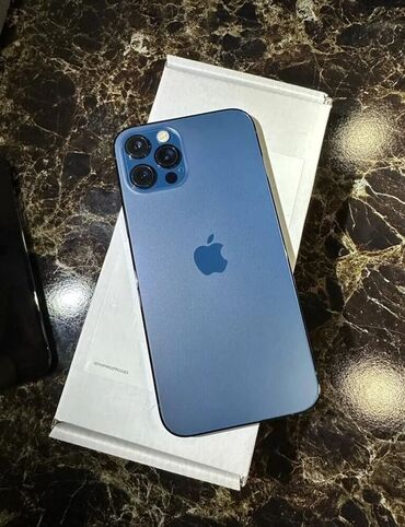 iphone 15 pro qiymeti irşad: IPhone 12 Pro Max, Pacific Blue, Face ID