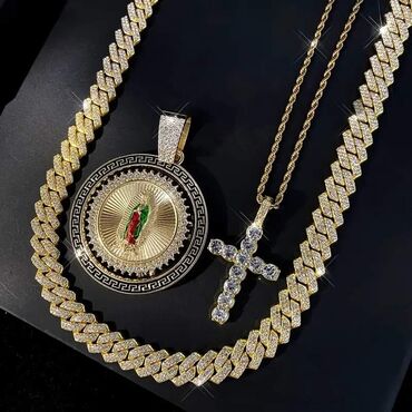 Ogrlice: Ogrlica sa priveskom, Materijal: Hirurški čelik, Cirkon — 7