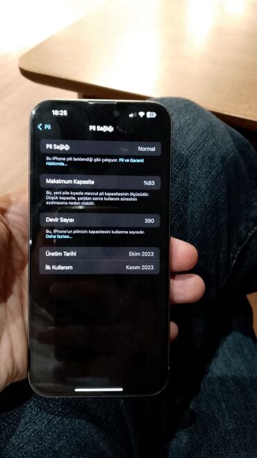 Apple iPhone: IPhone 15 Pro Max, 256 GB, Desert Titanium, Zəmanət, Barmaq izi, Simsiz şarj