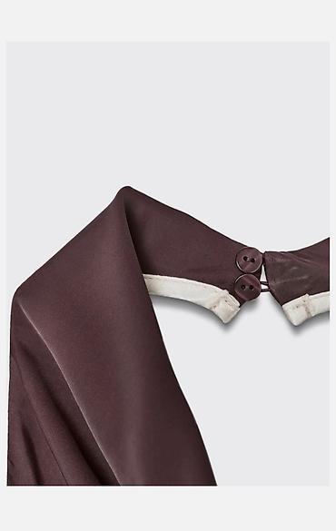 zara parfemi vanilla: Svilena haljina midi dužine sa otvorenim leđima - Kroj: slip/midi — 6