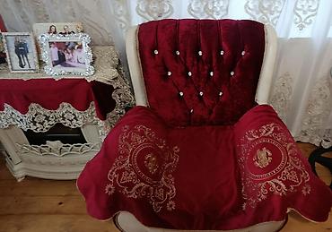 salon divanları: Qonaq otağı üçün yumşaq mebel dəsti - Tərkib: 1 divan + 2 kreslo - — 4
