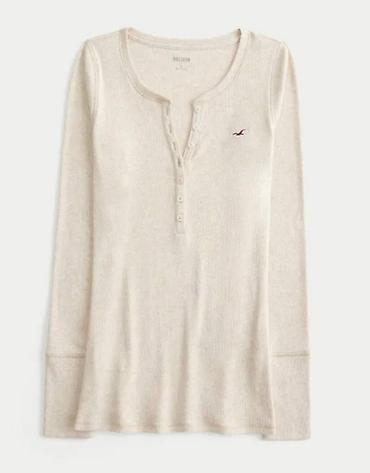 Личные вещи: Женская лонгслив-термка Hollister с длинным рукавом и планкой на — 4