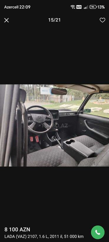 mersedes maşını: VAZ (LADA) 2107: 1.6 l | 2011 il Sedan